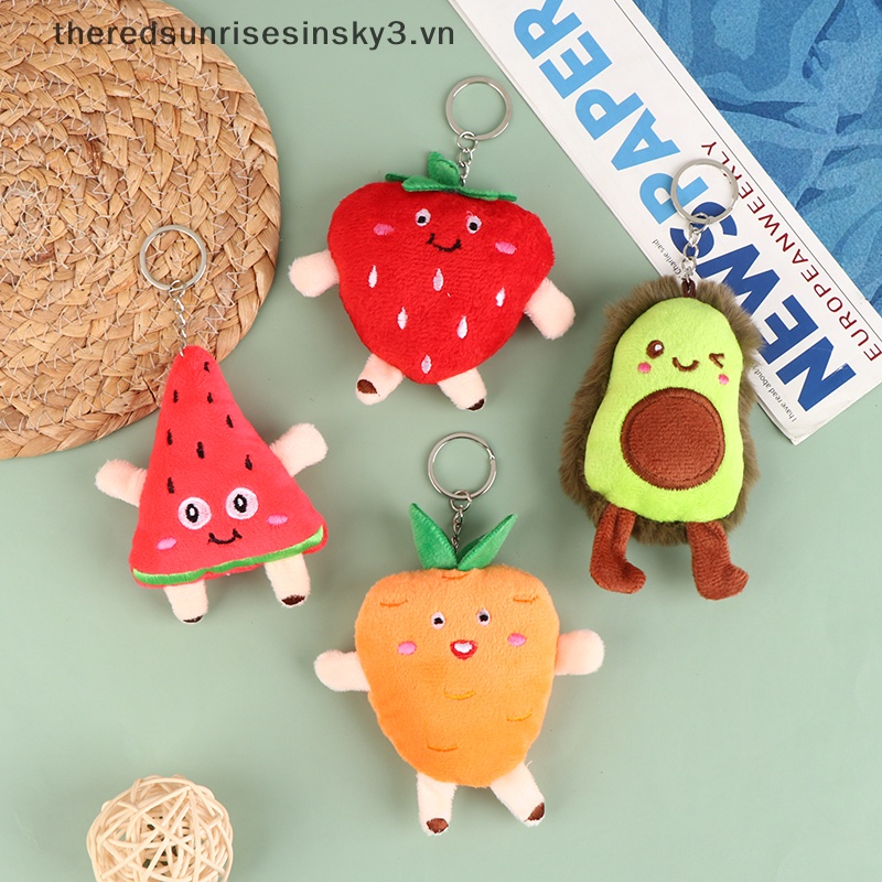 Móc Khóa Hình Trái Cây Nhồi Bông Xinh Xắn Dễ Thương