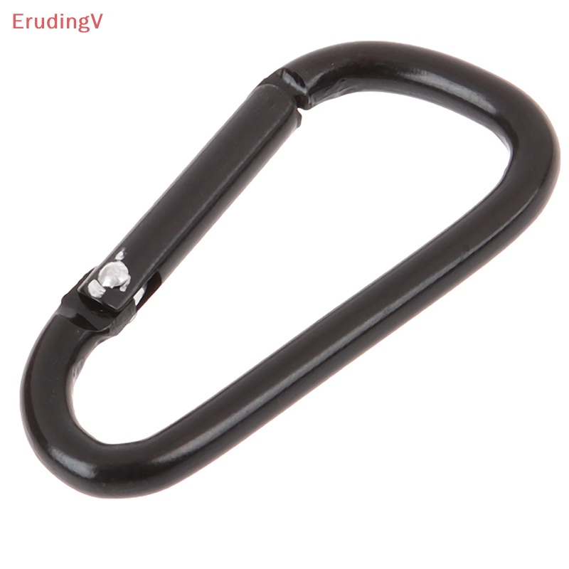 Set 10 Móc Khóa Carabiner Bằng Hợp Kim Nhôm Hình Chữ D Màu Đen