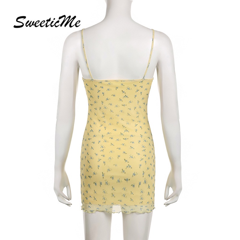 Đầm Ngắn Dáng Ôm In Họa Tiết Hoa Thời Trang 2023 Cho Nữ