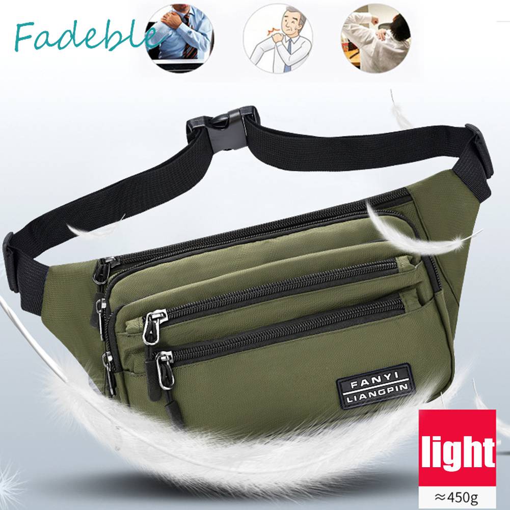 Túi Đeo Chéo Ngực Bằng Da PU 400D Chống Văng Nước Tiện Dụng Mang Theo Du Lịch