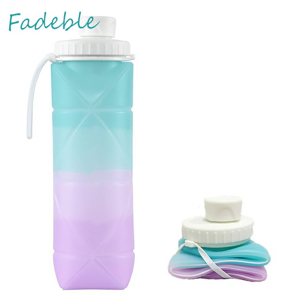 Bình Nước Thể Thao Bằng Silicone Không BPA Dung Tích 600ML