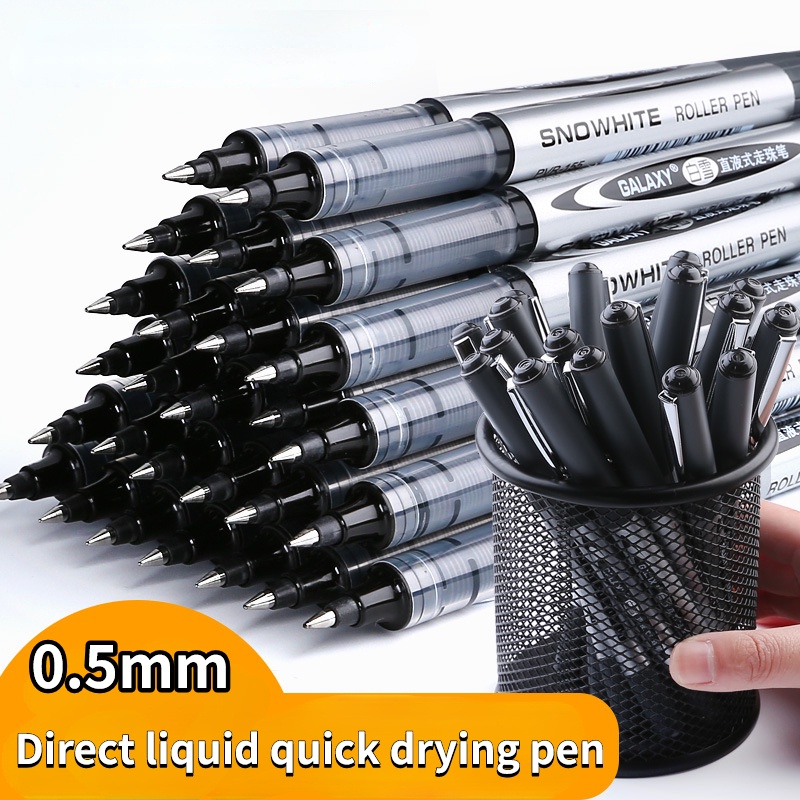 Bút Bi 3 Màu Sắc Công Suất Cao / Bút Bi Lăn Nhanh Khô / 0.5mm Dành Cho Học Sinh / Văn Phòng