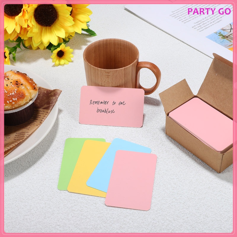 Set 4 Hộp Giấy Kraft Trống Dùng Để Đựng Thẻ Ghi Chú / Lời Nhắn Đa Ứng Dụng