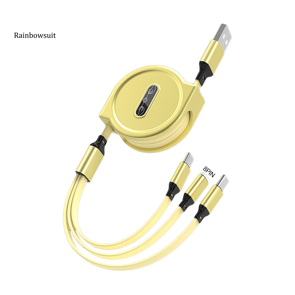 Dây Cáp Sạc / Truyền Dữ Liệu 3 Trong 1 8Pin / Micro USB / Type-C Tiện Dụng Cho Gia Đình