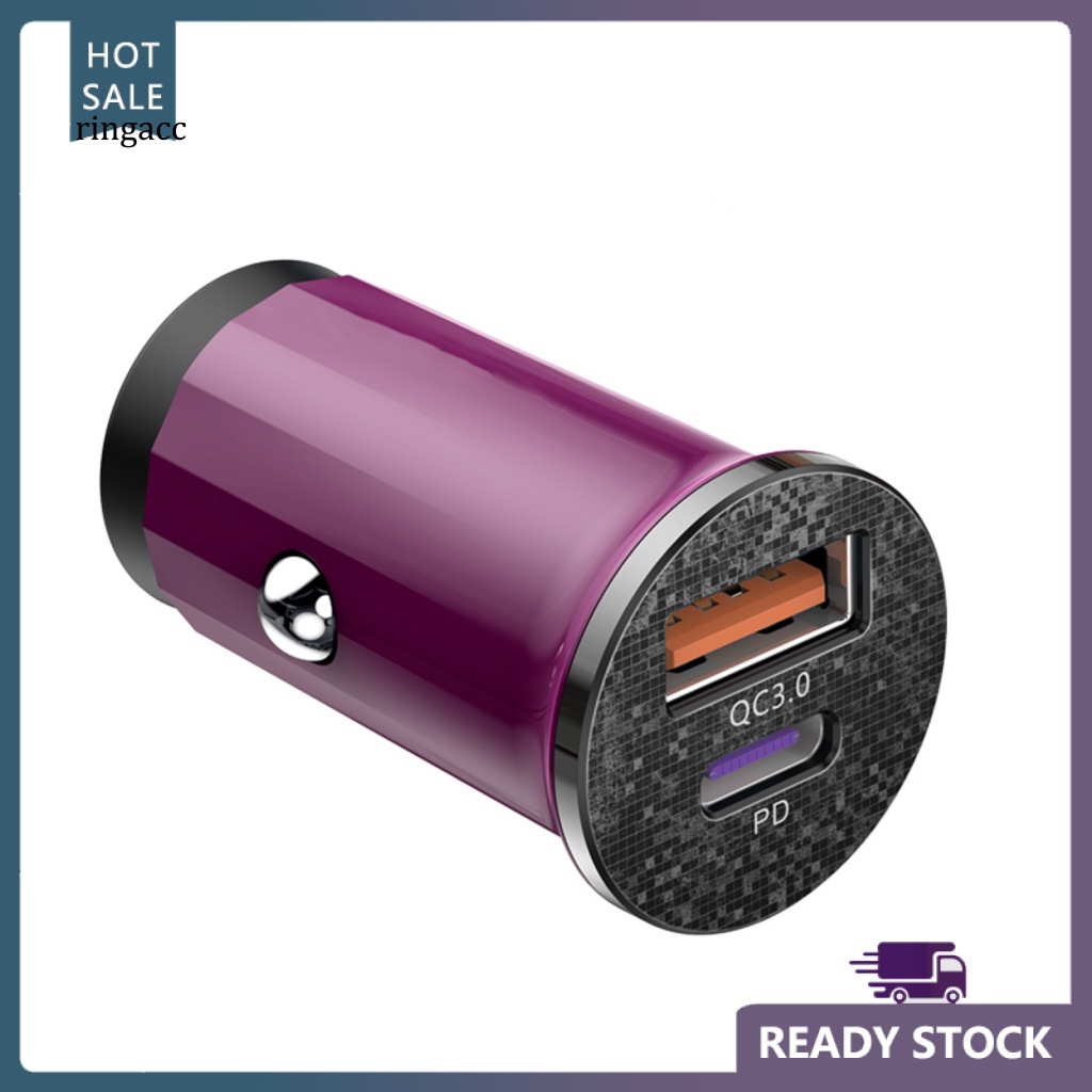 Tẩu Sạc Điện Thoại Nhanh 48W QC30 Mini USB Type-c PD Cho Xe Hơi