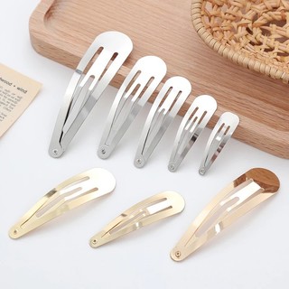 Phôi kẹp tóc màu bạc nhiều size (set 10 cái) - Tada craft