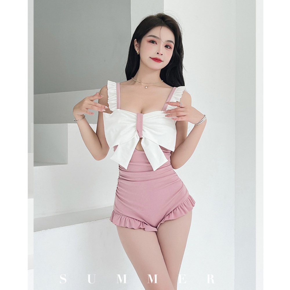 Đồ Bơi Một Mảnh Thời Trang Mùa Hè Phong Cách Retro Ngọt Ngào Dành Cho Nữ