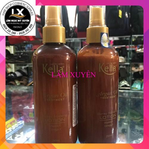 Xịt dưỡng tóc, sữa dưỡng tóc KELLA Argan 250ml ⚡CHÍNH HÃNG⚡ hương nước hoa cao cấp nuôi dưỡng tóc mềm mại, mượt mà óng ả