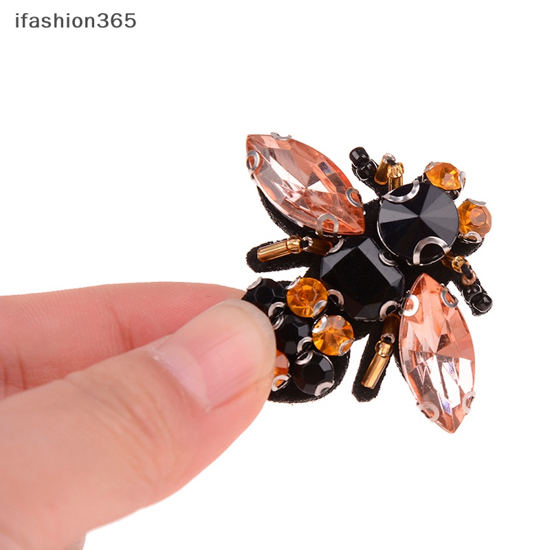 [ifashion365] Miếng Vá Quần Áo Đính Hạt Cườm Hình Ong Đính Kim Sa Thủ Công