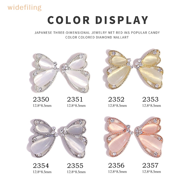 Phụ Kiện Đá Opal Hình Bướm Trang Trí Móng Tay Nghệ Thuật Thời Trang