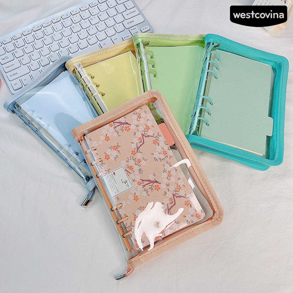 [WSTN] [WSTN]✎Túi Đựng Tài Liệu / Nhật Ký Cỡ A5 / A6 Chống Thấm Nước Màu Sắc Macaron Có Khóa Kéo Tiện Dụng