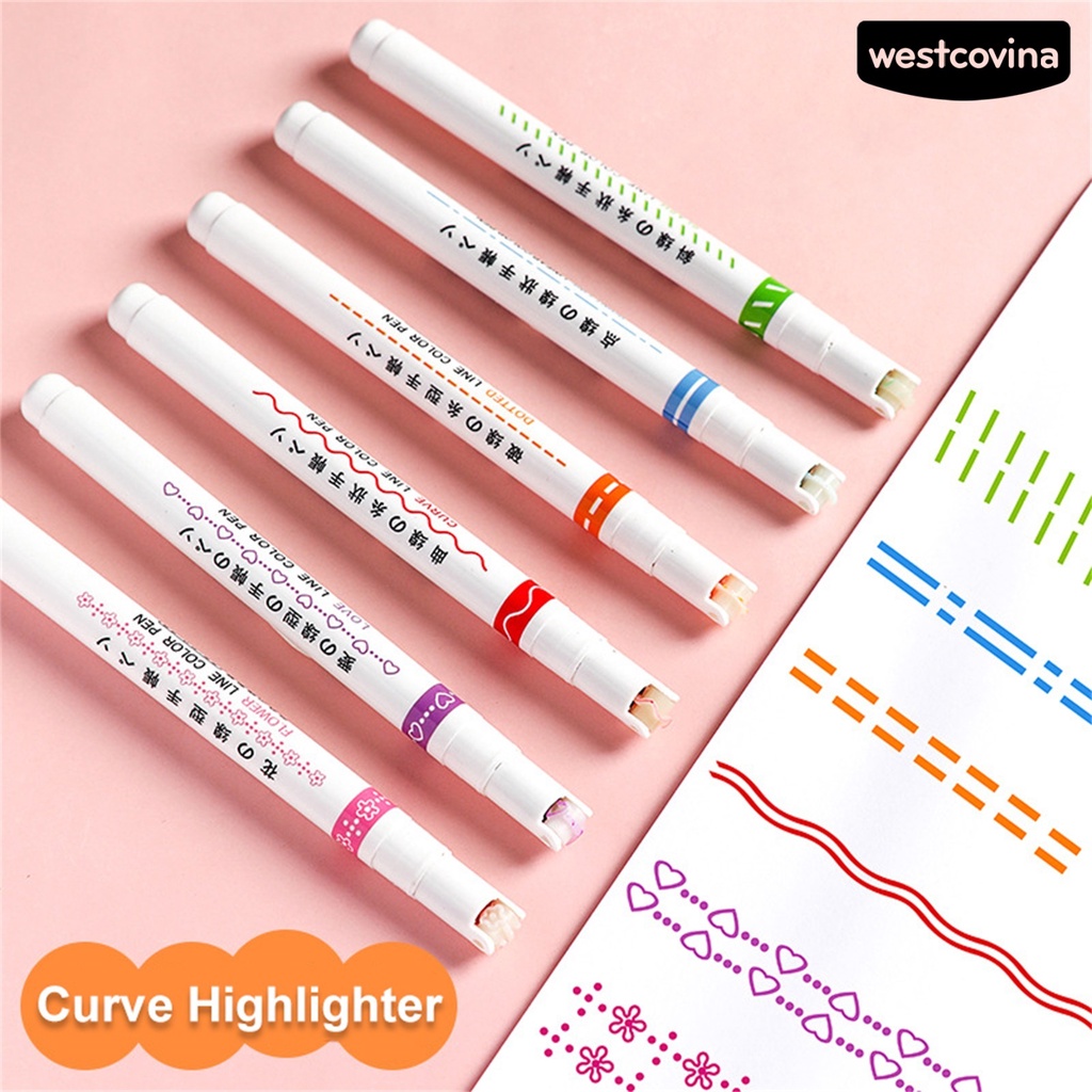 [WSTN]✎Set 6 Bút Kẻ Mắt Nhanh Khô Nhiều Màu Sắc