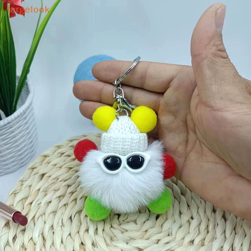 1 Móc Khóa Búp Lông Thỏ Mềm Mại Dễ Thương