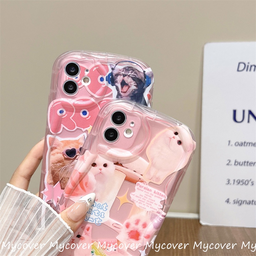 Ốp Điện Thoại Silicon Mềm Trong Suốt In Hình Mèo Dễ Thương Cho iPhone 11 13 12 14 Pro Max X XR Xs Max 6 7 8 Plus