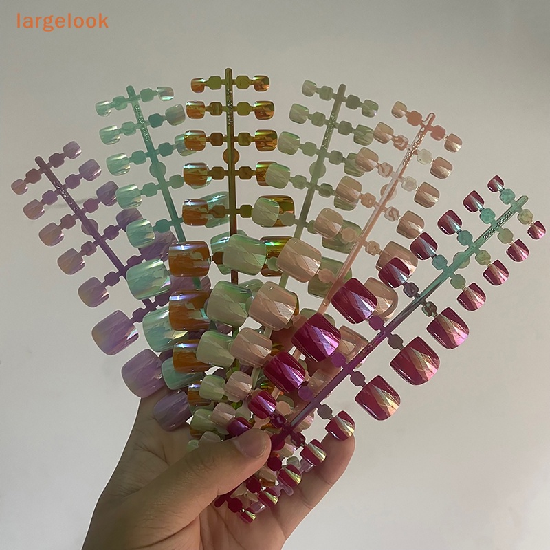 Móng Chân Giả [Lớn] Điện Cực Nhấn Mặt Sáng Có Thể Tháo Rời Kèm Keo Dán Toàn Diện