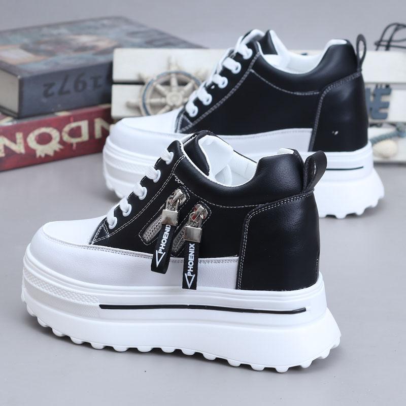 Giày Sneaker muffin Đế Dày Có Khóa Kéo Bên Trong Dễ Phối Đồ Cho Nữ 2023