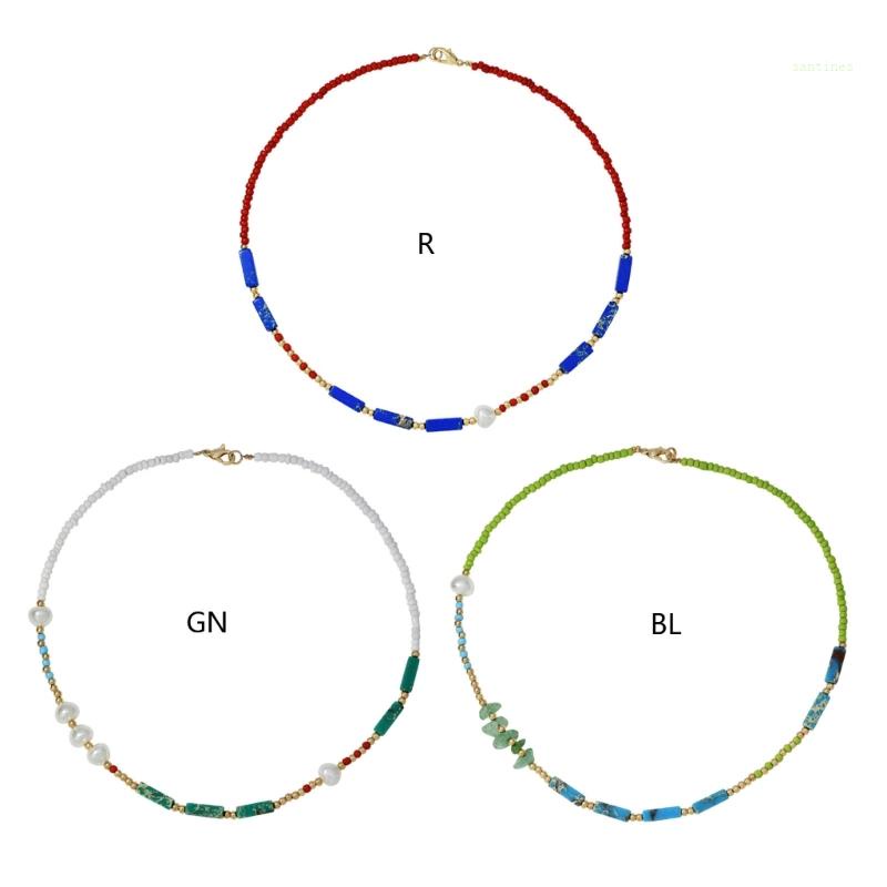 Vòng Cổ Choker Đính Hạt Phong Cách Bohemian Thời Trang