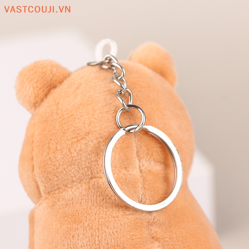 1 Móc Khóa Hình Gấu Nhồi Bông 10cm Tự Làm Dễ Thương