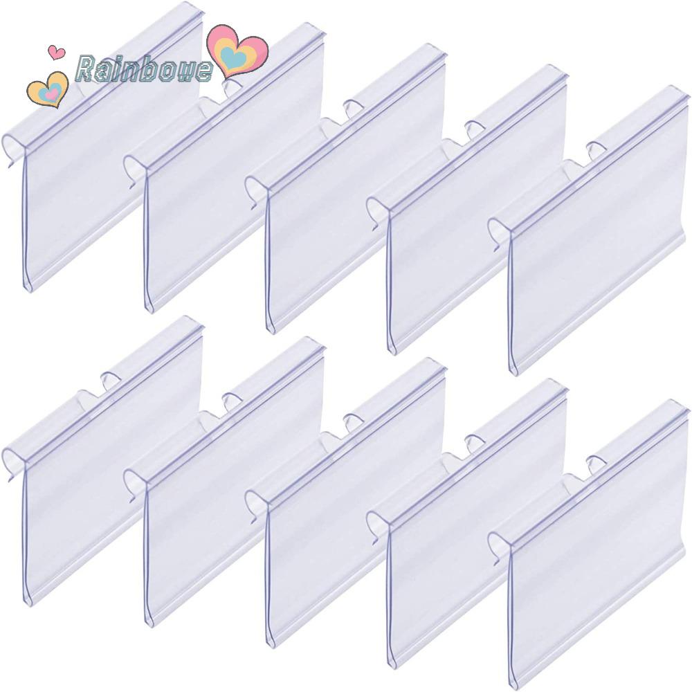 RAINBOW Giá Đỡ Nhãn Dán Ghi Tên Bằng Nhựa Có Thể Tái Sử Dụng