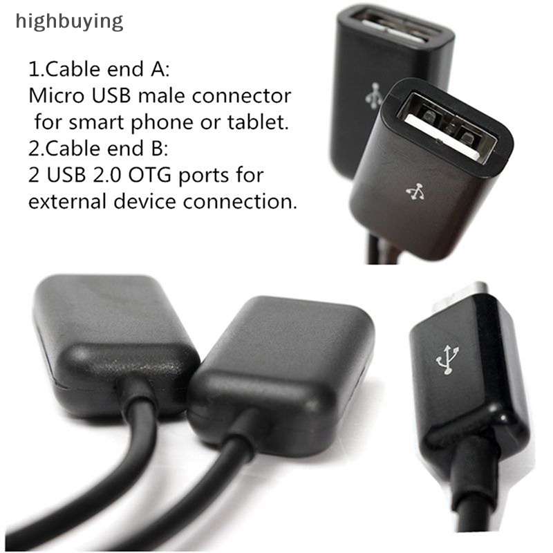 Cáp Chuyển Đổi Hai Cổng Micro USB OTG Cho Máy Tính Bảng PC Và Điện Thoại Thông Minh Mới