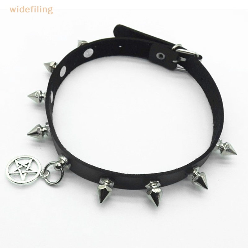 Vòng Cổ Choker Da Đính Đinh Tán Phong Cách Gothic Punk Quyến Rũ