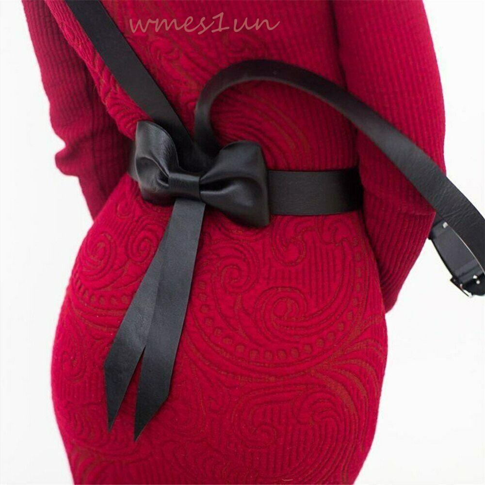 WMES15H Thắt Lưng Da PU Phối Nơ Cỡ Lớn Thời Trang Dự Tiệc Cho Bạn Gái