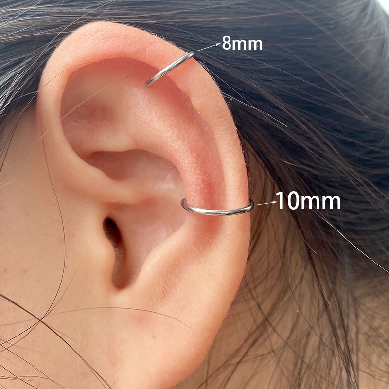 Khuyên Xỏ Mũi / Môi Không Xỏ Lỗ Bằng Thép Không Gỉ Cá Tính Dành Cho Nam Và Nữ