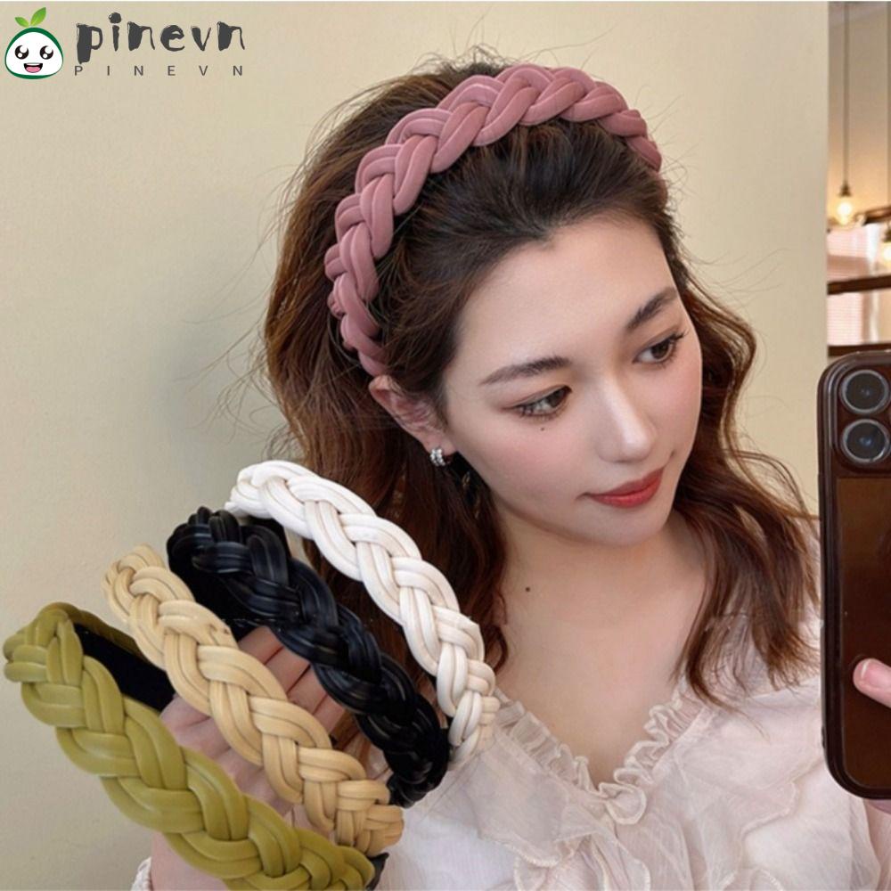 PINEVN Băng Đô Cài Tóc Bản Rộng Thiết Kế Đơn Giản