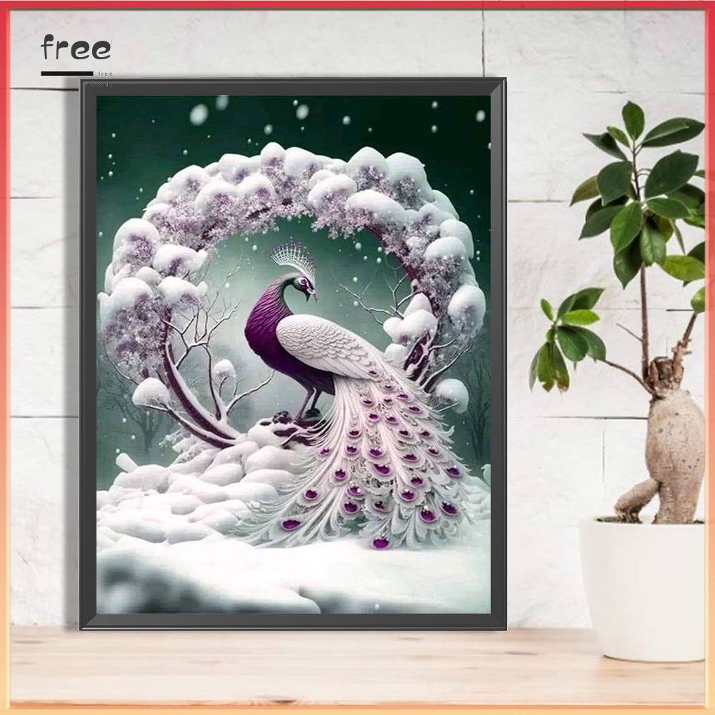 Tranh Đính Đá Kim Cương Toàn Bộ 5D DIY Hình Vẽ Công Trang Trí Nhà