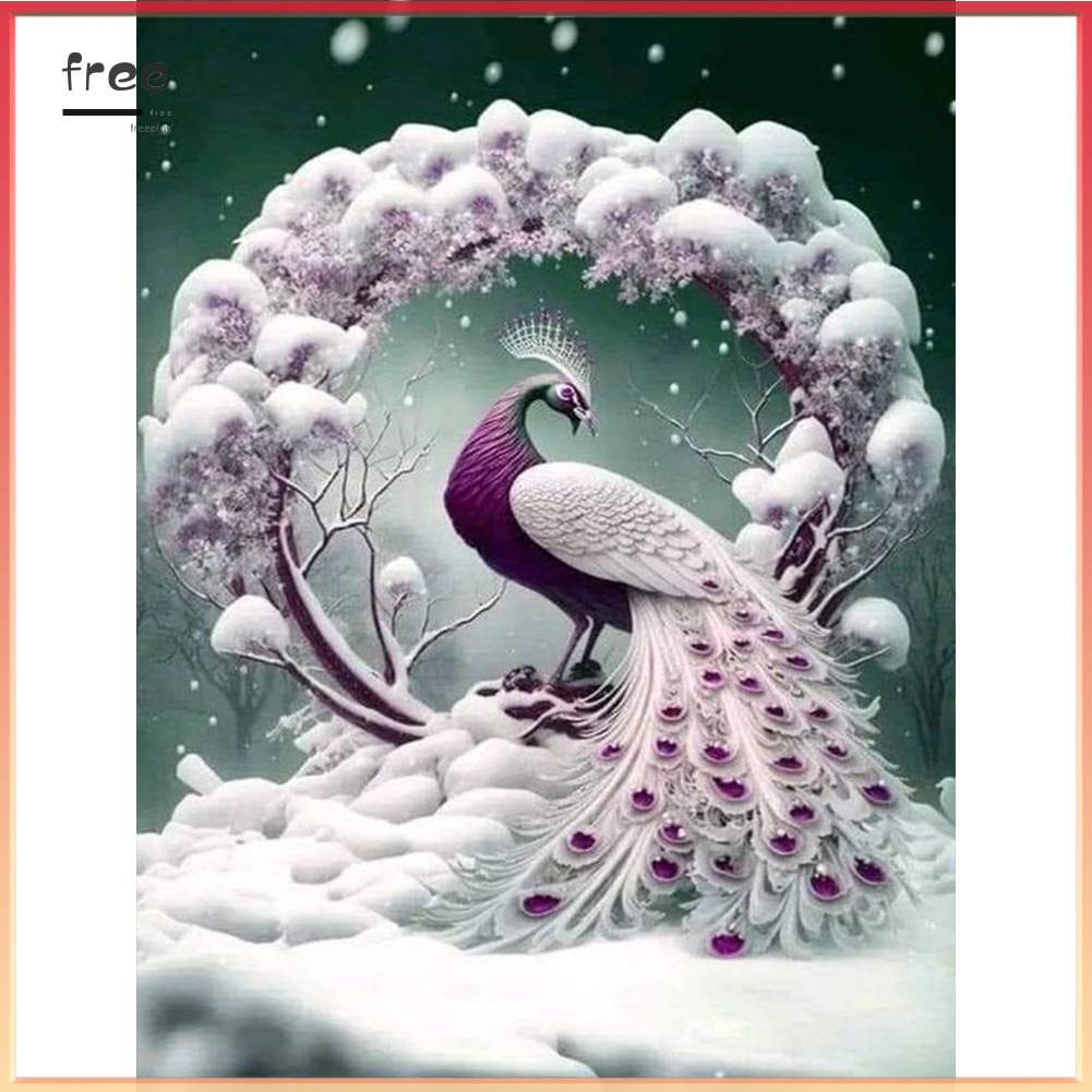 Tranh Đính Đá Kim Cương Toàn Bộ 5D DIY Hình Vẽ Công Trang Trí Nhà