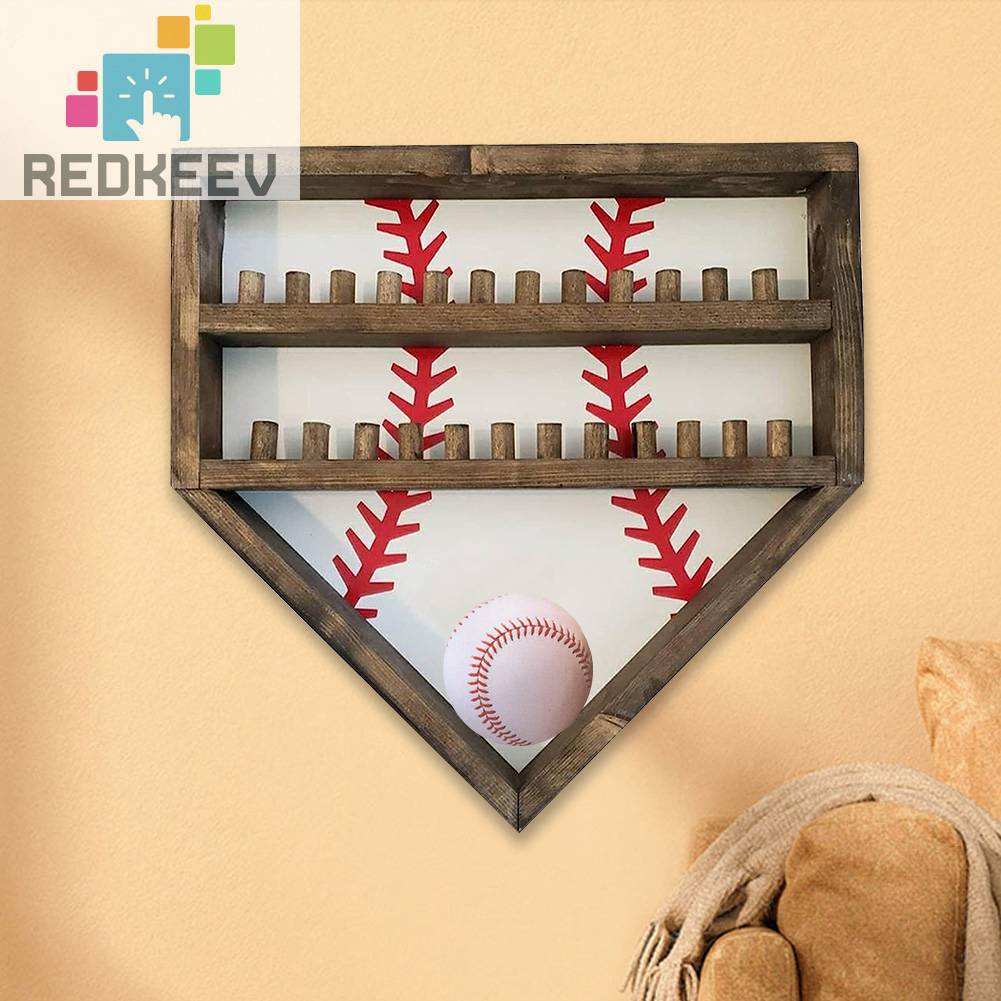 Giá Đỡ Bóng Chày Bằng Gỗ Gắn Tường Tiện Lợi Dành Cho Trẻ Em
