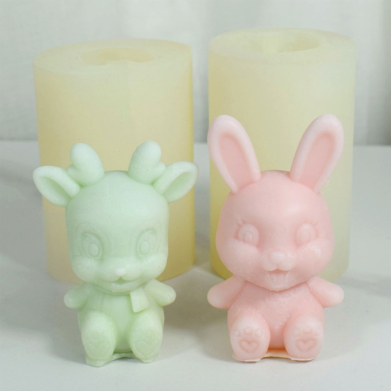 Khuôn Silicone Tạo Hình Làm Nến Hình Động Vật 3D DIY