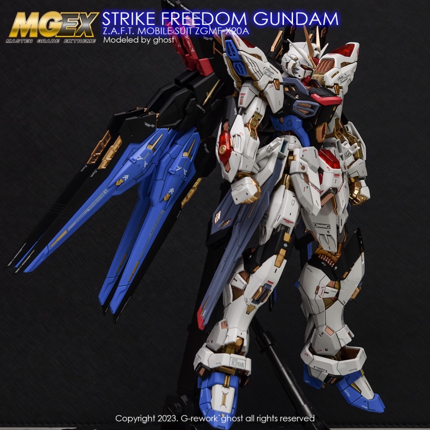 Đề Can Dán Trang Trí Xe Hơi Hình Ma YAN GHOST MGEX Strike Freedom