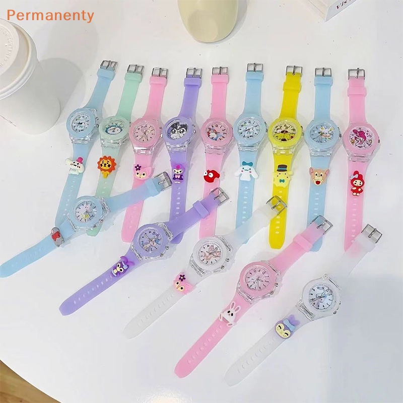 SANRIO Đồng Hồ Điện Tử Dạ Quang Hình Anime My Melody Kuromi Cinnamoroll Dễ Thương Làm Quà Sinh Nhật Cho Bé Gái