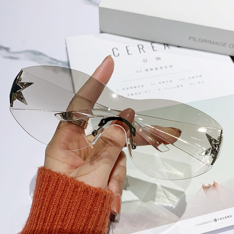 Kính Mát Không Gọng Ngôi Sao Năm Mới Của Millennium Spice Girl Y2K COD  Cho Nữ