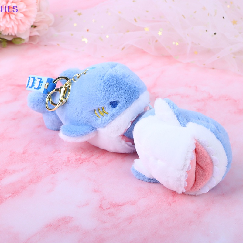 Móc Khóa Hình Cá Mập Nhồi Bông Mềm Mại Dễ Thương