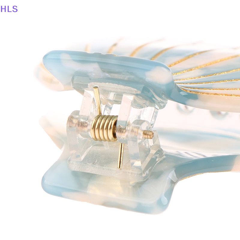 1 Kẹp Càng Cua Tạo Kiểu Tóc Thời Trang Hình Vỏ Sò Bằng Acrylic Cho Nữ