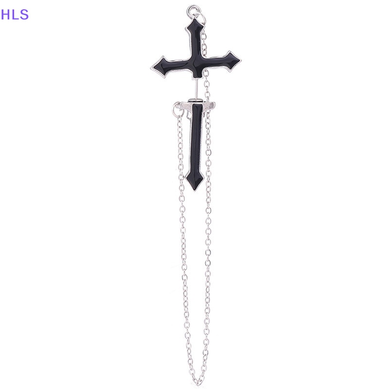 Bông Tai Hình Thánh Giá Đính Đá Pha Lê Phong Cách Gothic Thời Trang Cho Nữ