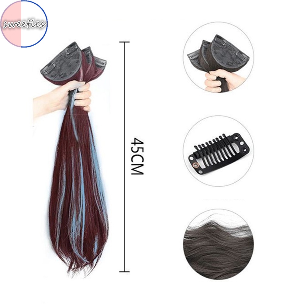 Bộ 3 Tóc Giả Thẳng Dài 45cm / 60cm Cho Nữ