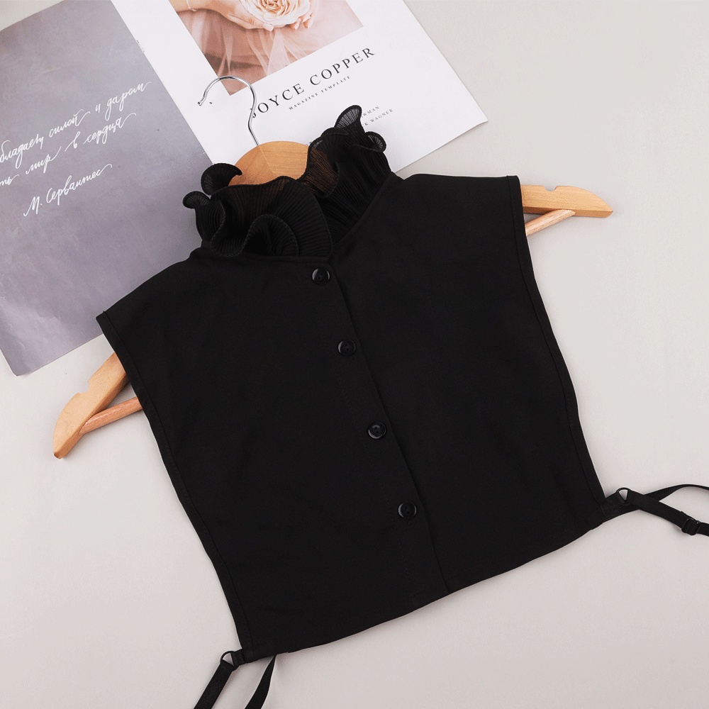 Cổ Áo Giả Nhiều Lớp Phối Ren Bèo Nhún Thời Trang Đơn Giản