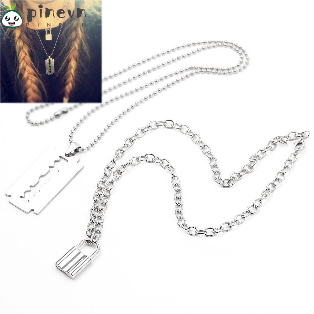 PINEVN 1 Bộ Vòng Cổ Choker Thời Trang Bằng Thép Không Gỉ