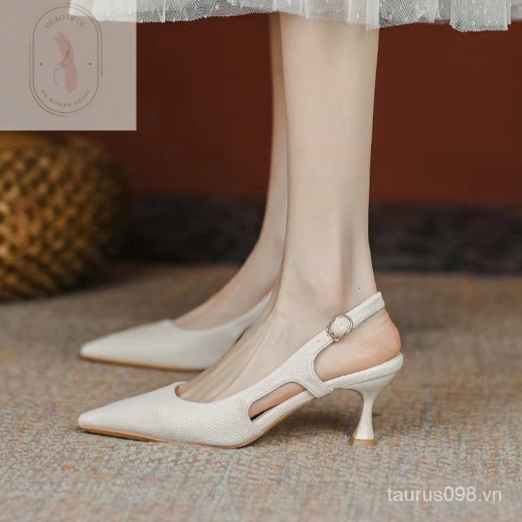 Giày Sandal Cao Su Đế Thấp 3cm Thời Trang Thanh Lịch PU