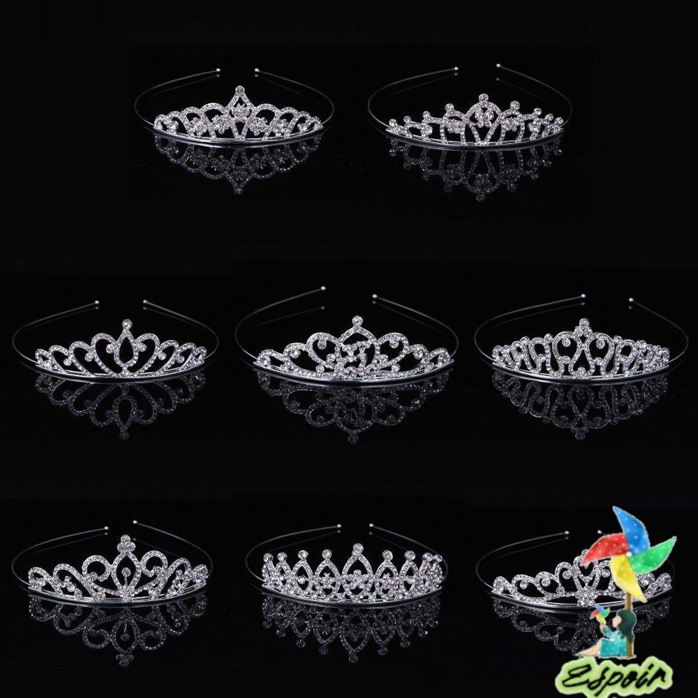 ESPO Cài Tóc Hình Vương Miện Đính Pha Lê Cho Cô Dâu