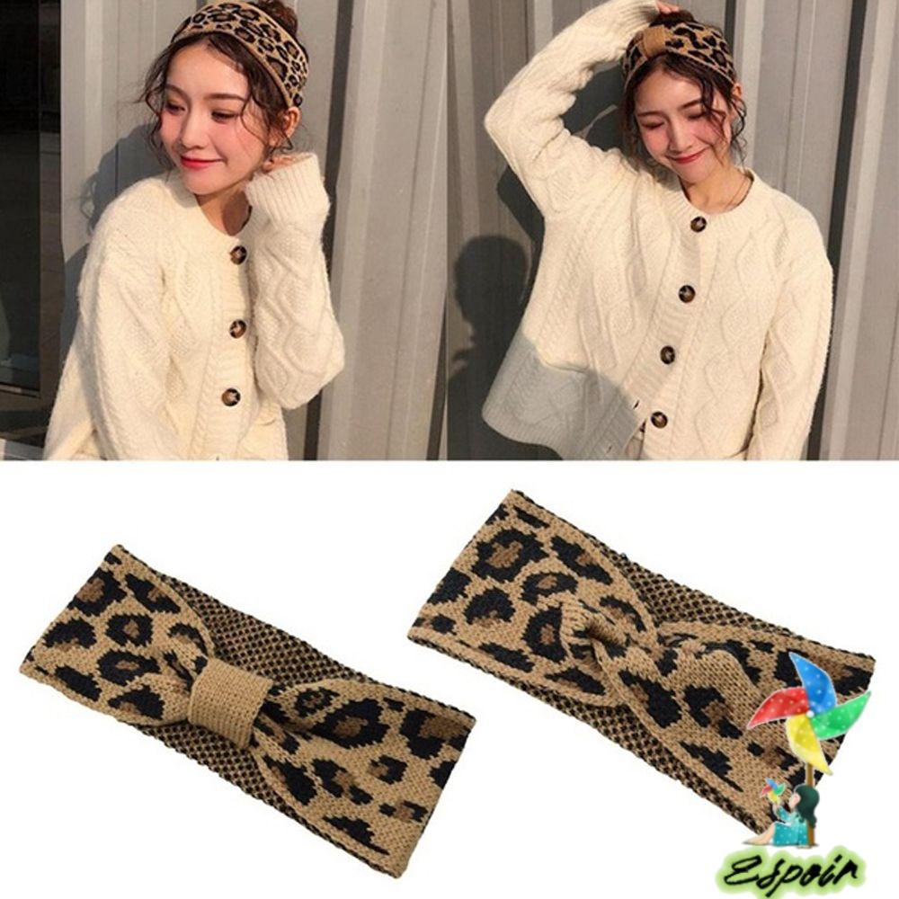 ESPO Băng Đô Len Họa Tiết Da Báo