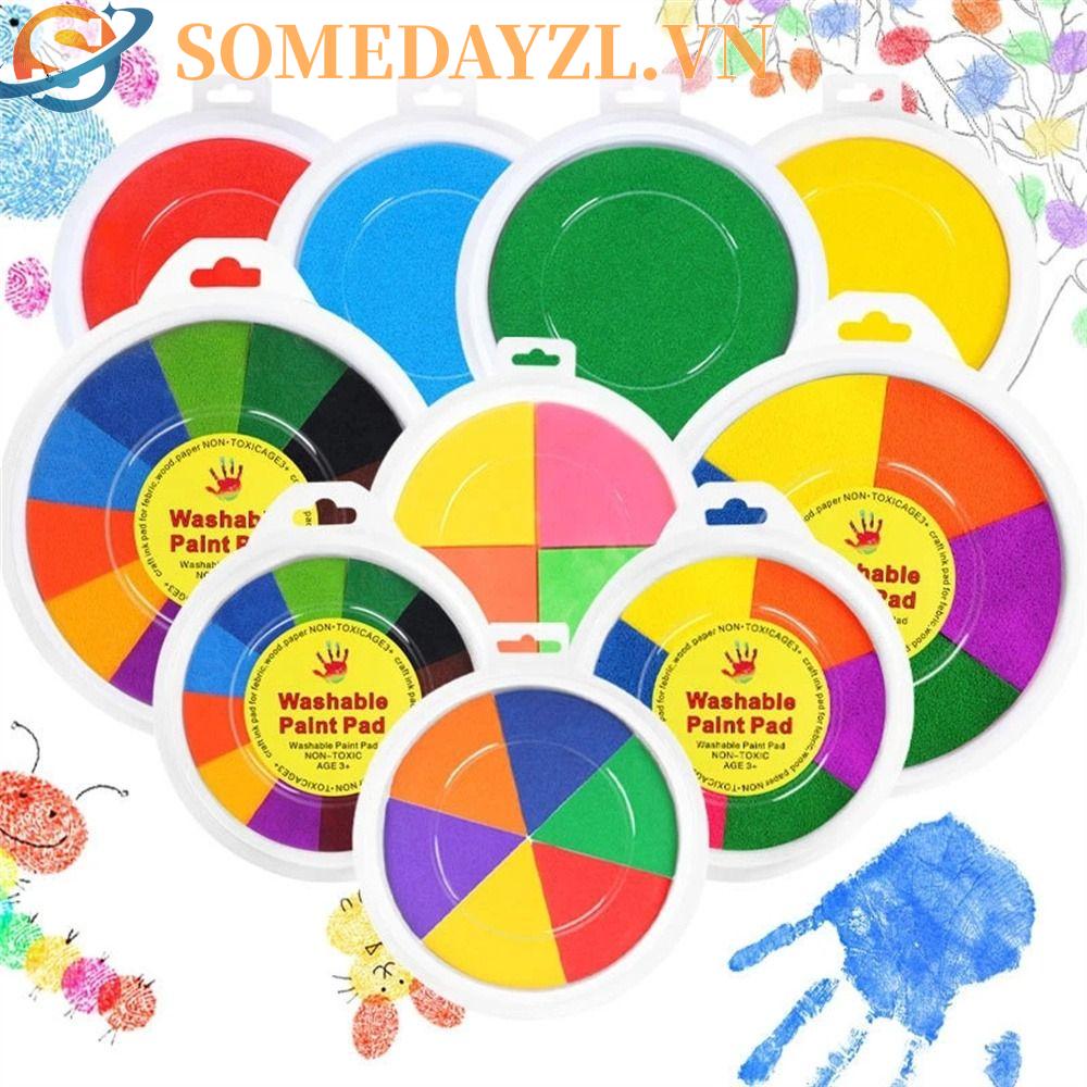 SOMEDAYZL Tấm Đệm Mực In Màu Không Độc Hại Dùng Làm Thẻ Đồ Chơi Cho Trẻ Em