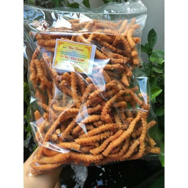 500g Quẩy sâu đường gừng, quẩy rết, quẩy sâu hành, rết hành