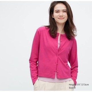 Áo cardigan hồng uni 241-456 + 6% shopee