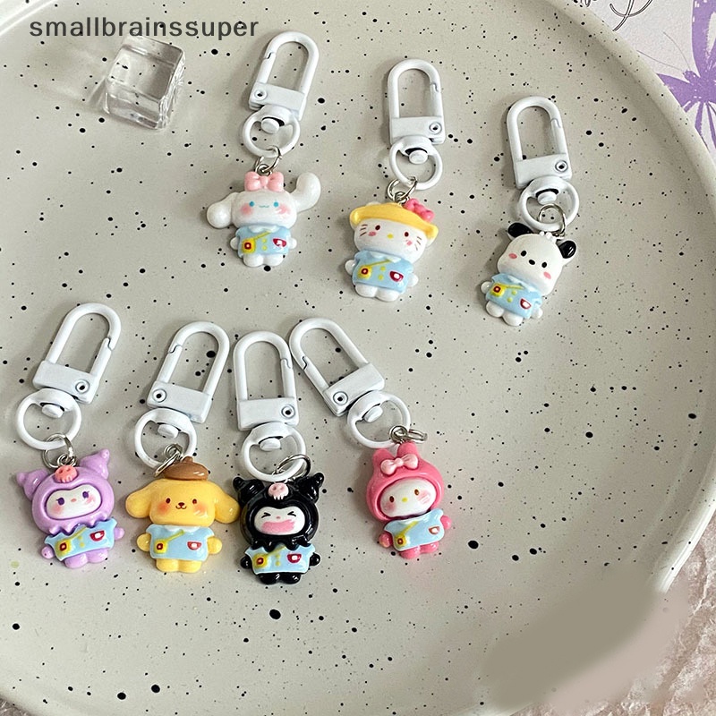 SANRIO Móc Chìa Khóa Nhỏ Nhắn Họa Tiết Hoạt Hình My Melody Kitty Cinnamonroll Dễ Thương Trang Trí Xe Hơi SBS