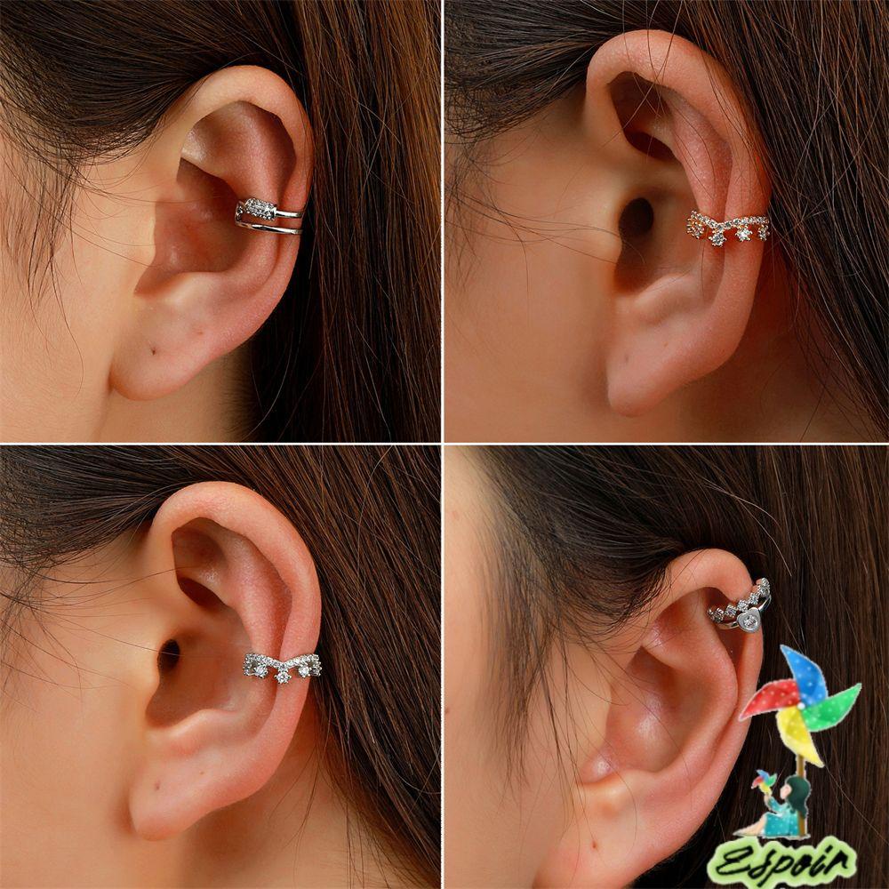 ESPO Khuyên Kẹp Vành Tai Không Xỏ Màu Vàng