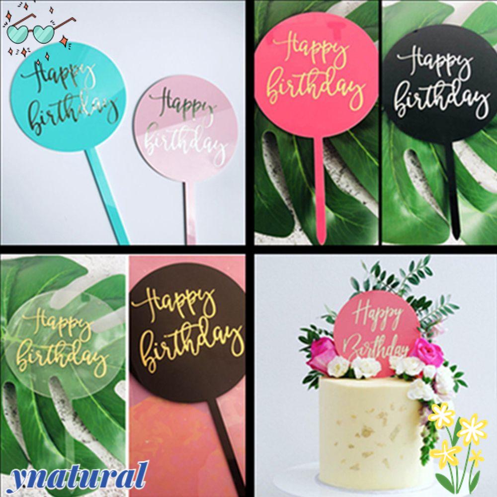 YNATURAL Cây Cắm Trang Trí Bánh Kem Bằng Acrylic Hàng Mới Dành Cho Trẻ Em